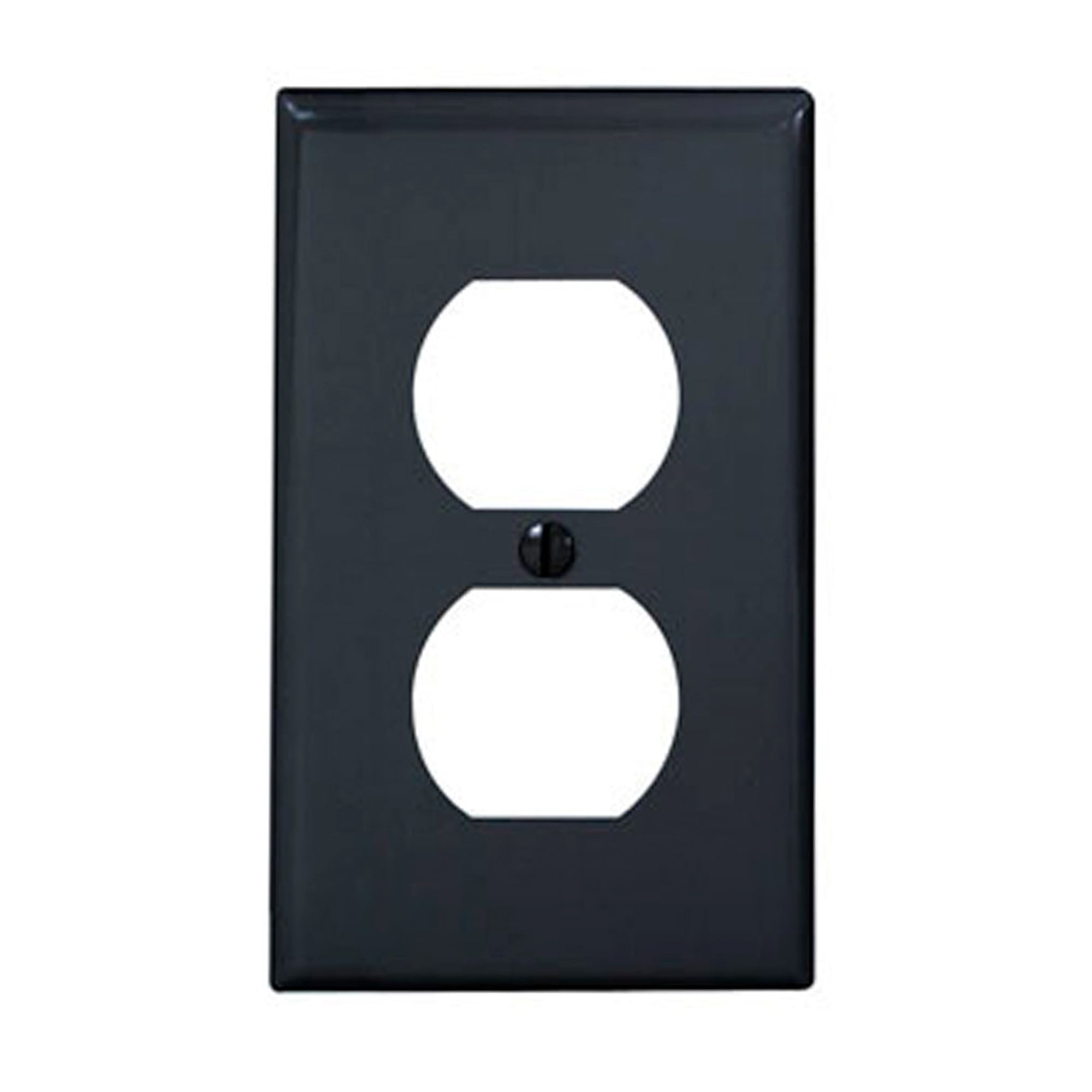 PLACA DOBLE NYLON P/TOMACORRIENTE NEGRO