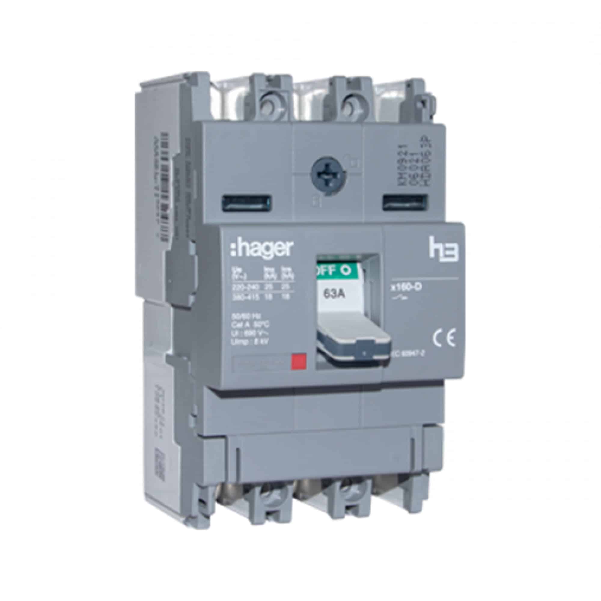 ITM CAJA MOLDEADA FIJO H3 x160 3P 25A TF/MF, 25kA/240V