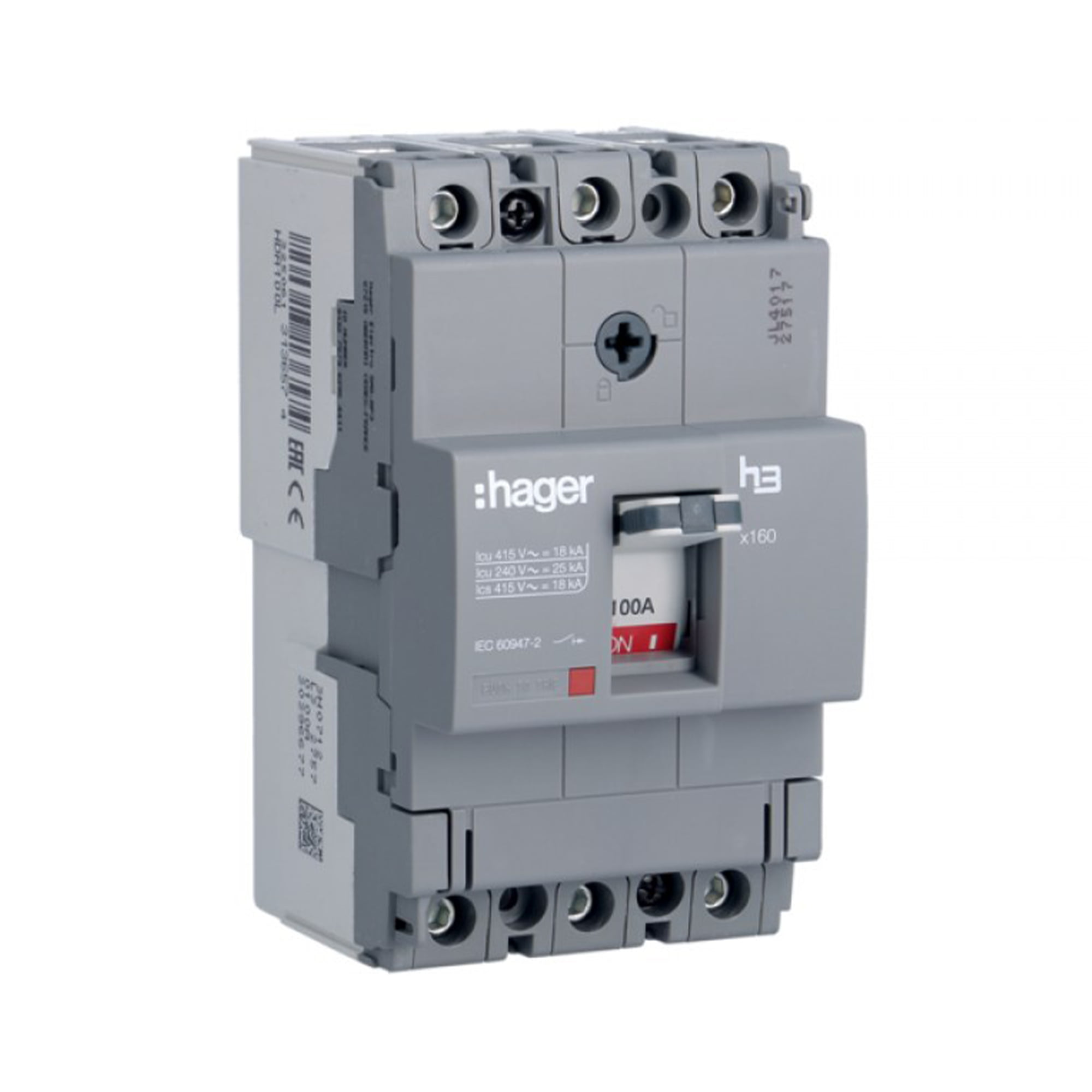 ITM CAJA MOLDEADA FIJO H3 x160 3P 25A TF/MF, 25kA/240V