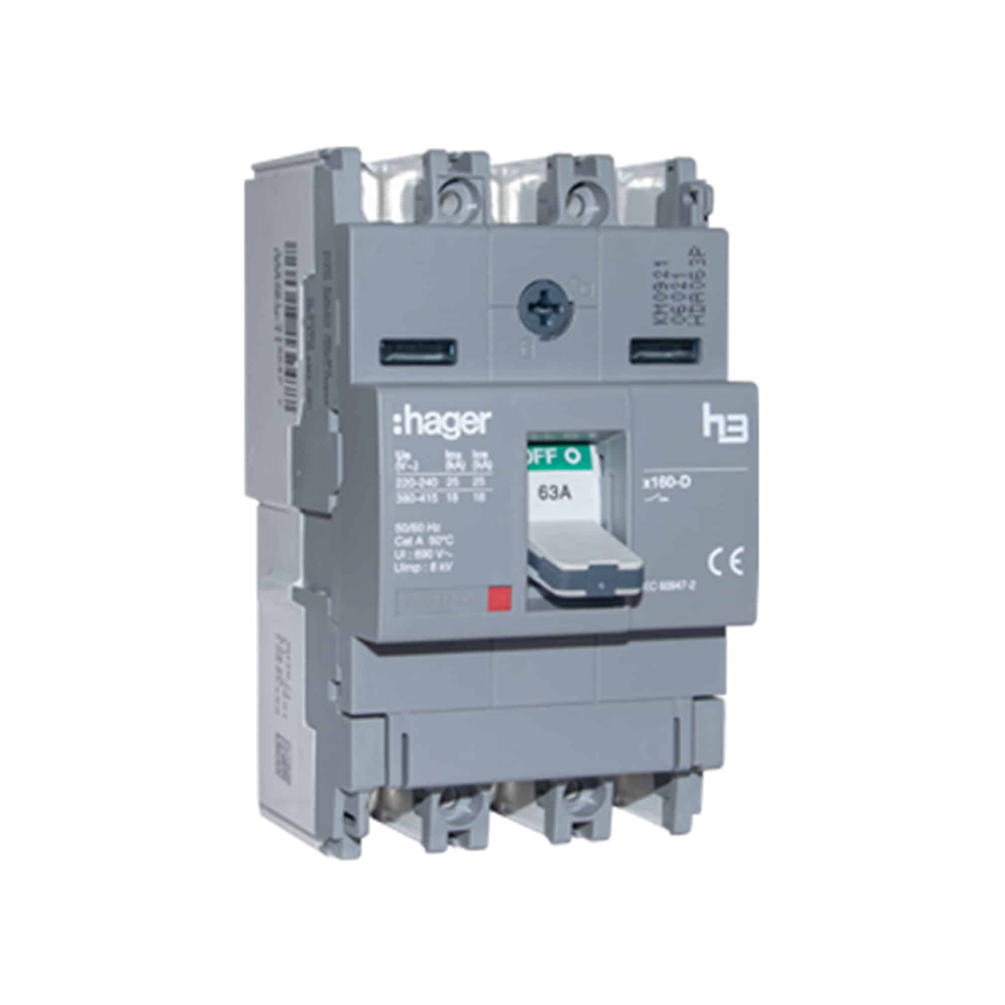 ITM CAJA MOLDEADA FIJO H3 x160 3P 25A TF/MF, 25kA/240V