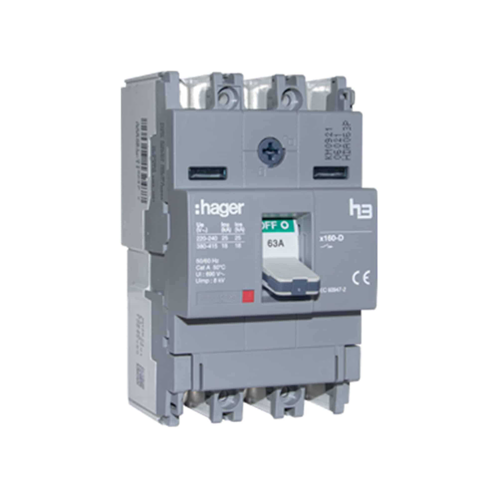 ITM CAJA MOLDEADA FIJO H3 x160 3P 25A TF/MF, 25kA/240V