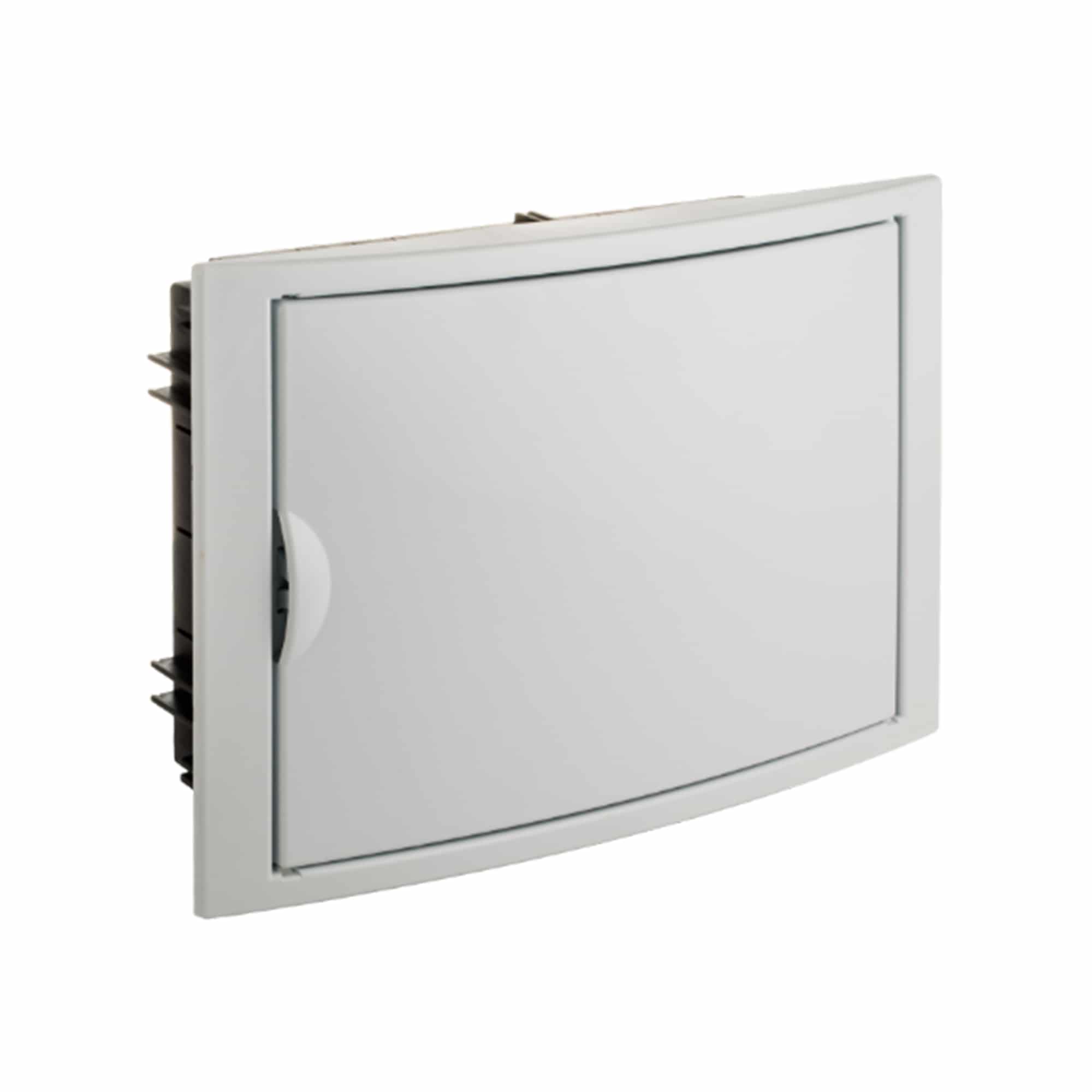 TABLERO EMPOTRADO TERMOPLÁSTICO, 22P, PUERTA FUMÉ VERTICAL, 450x222x72mm